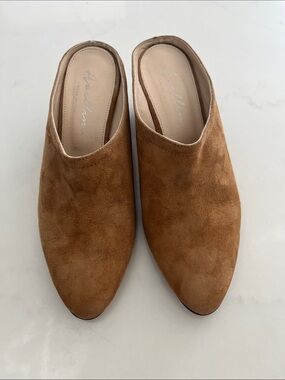 Arabella Suede Slip-On Mules — Tan size 37